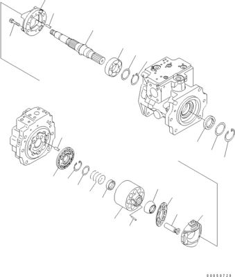 708-1L-00710 708-1L-01710 708-1L-04230 برای بارگذاری Komatsu Wa450-6 Wa470-6 Wa480-6 پمپ پیستون اصلی هیدرولیک