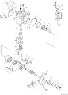 708-2L-00960 708-2L-00961 708-2L-05420 برای پمپ هیدرولیک کوماتسو WA700-3 LOADER PUMP اصل کیفیت بالا