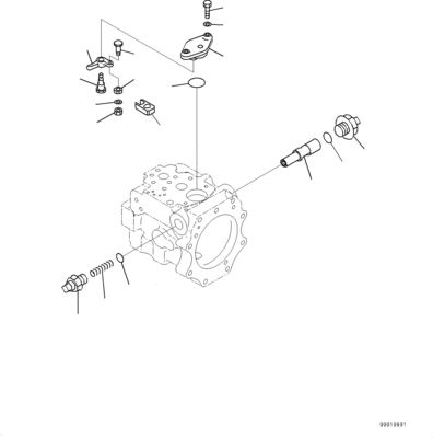 708-1W-90600 R7081W90600 708-1W-04222 708-1W-01632 برای کوماتسو D475A-5EO خنک کننده هیدرولیک فن درایو لوله اصلی