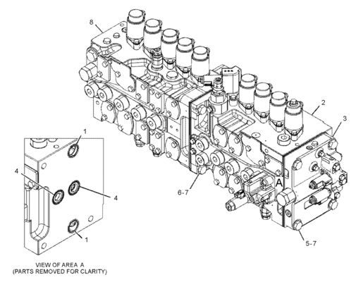 CAT 455-2663 424-937 دریچه کنترل اصلی قطعات ماشین آلات معدن سازمانی تخریب