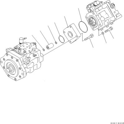 708-1W-00600 708-1S-00910 R7081S00910 R7081W00600 برای کاماتسو D475A-5 بولدوزر پمپ فن هیدرولیک پمپ پیستون اصلی