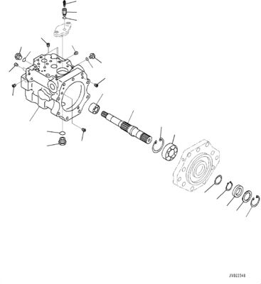 708-1W-00690 708-1W-01690 708-1W-04222 برای Komatsu D375A-6 بولدوزر هیدرولیک فن پمپ اصلی کیفیت بالا