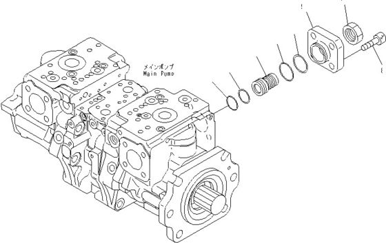 708-2G-00800 708-2G-00801 708-2G-01081 برای Komatsu Loader WA600-6 پمپ هیدرولیک پمپ پیستون پمپ اصلی کیفیت بالا