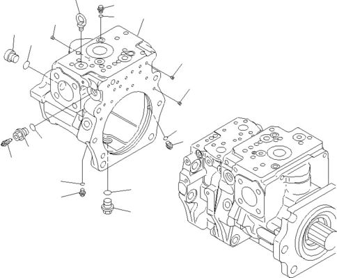 708-2G-00800 708-2G-00801 708-2G-01081 برای Komatsu Loader WA600-6 پمپ هیدرولیک پمپ پیستون پمپ اصلی کیفیت بالا