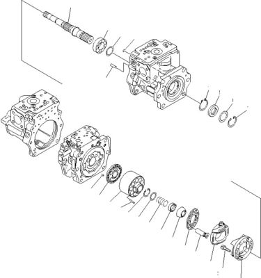 708-2G-00800 708-2G-00801 708-2G-01081 برای Komatsu Loader WA600-6 پمپ هیدرولیک پمپ پیستون پمپ اصلی کیفیت بالا