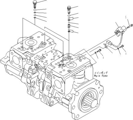 708-2G-00800 708-2G-00801 708-2G-01081 برای Komatsu Loader WA600-6 پمپ هیدرولیک پمپ پیستون پمپ اصلی کیفیت بالا