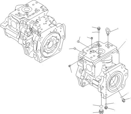 708-2G-00800 708-2G-00801 708-2G-01081 برای Komatsu Loader WA600-6 پمپ هیدرولیک پمپ پیستون پمپ اصلی کیفیت بالا