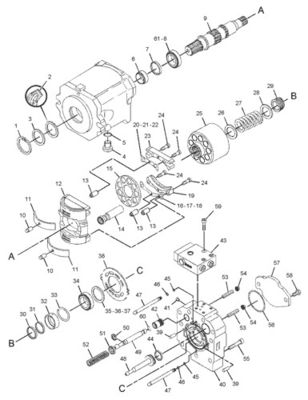 299-5790 20R3400 برای قطب CAT D7R II D7R XR HPR135 پمپ GP-PISTON IMPLEMENT STEERING هیدرولیک پمپ اصلی بازارهایی