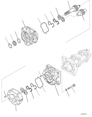 705-56-36051 705-56-36050 705-38-30060 برای کوماتسو WHEEL LOADER WA320-6 پمپ هیدرولیک پمپ دنده ای GP-PISTON