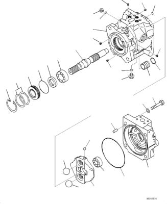 708-1W-01741 708-1W-00741 708-1W-00740 برای پمپ هیدرولیک کوماتسو WA430-6 PUMP LOADER PUMP MAIN PUMP Aftermarket Original