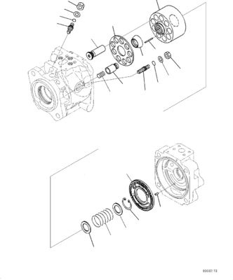 708-1W-01741 708-1W-00741 708-1W-00740 برای پمپ هیدرولیک کوماتسو WA430-6 PUMP LOADER PUMP MAIN PUMP Aftermarket Original