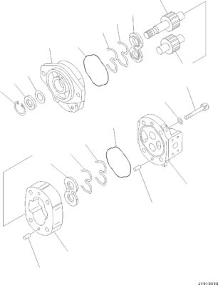 705-17-02022 705-22-31220 برای Komatsu BulldozerD31EX-22 D31PX-22 D37EX-22 D37PX-22 پمپ هیدرولیک پمپ پیستون
