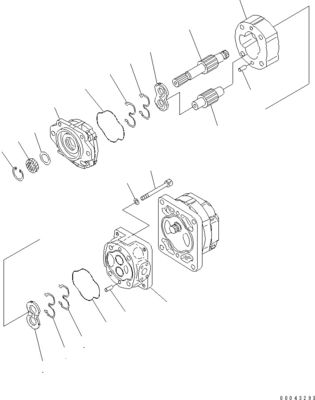 705-52-30A00 705-14-32731 برای Komatsu بلدوزر D155A-6 D155AX-6 پمپ هیدرولیک پمپ پیستون