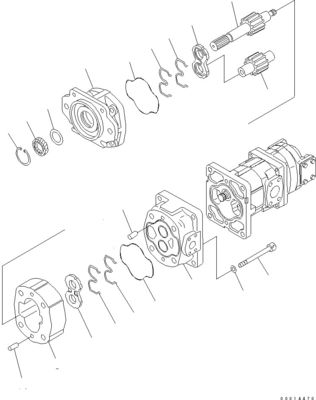 705-14-41010 705-14-41040 برای Komatsu بلدوزر D155AX-5 WA450 470-1 پمپ هیدرولیک پمپ پیستون