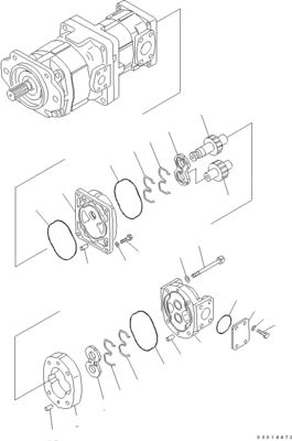 705-14-41010 705-14-41040 برای Komatsu بلدوزر D155AX-5 WA450 470-1 پمپ هیدرولیک پمپ پیستون