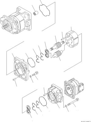 705-14-41010 705-14-41040 برای Komatsu بلدوزر D155AX-5 WA450 470-1 پمپ هیدرولیک پمپ پیستون