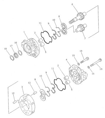705-14-41010 705-14-41040 برای Komatsu بلدوزر D155AX-5 WA450 470-1 پمپ هیدرولیک پمپ پیستون