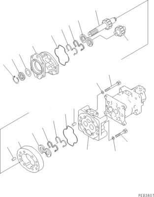 198-49-34100 برای بلدوزر کاماتسو D375A-6 D375A-5 پمپ اصلی هیدرولیک