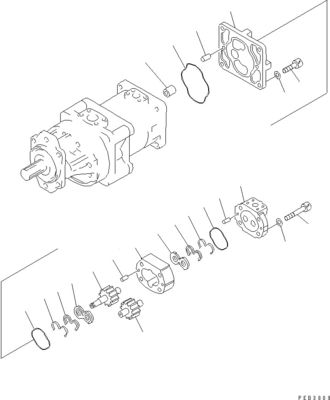 198-49-34100 برای بلدوزر کاماتسو D375A-6 D375A-5 پمپ اصلی هیدرولیک