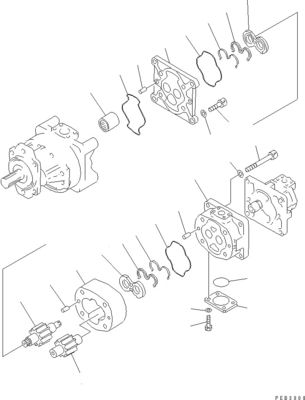 198-49-34100 برای بلدوزر کاماتسو D375A-6 D375A-5 پمپ اصلی هیدرولیک