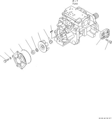 708-1H-00250 708-1H-00251 برای بلدوزر کاماتسو D155AX-6 D155AX-6A پمپ اصلی هیدرولیک