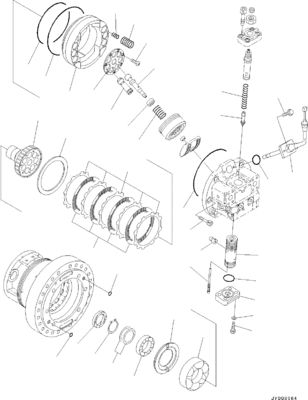 11Y-27-40500 11Y-27-40600 For Komatsu Buldozer D37EX-23 D39EX-23 D37PX Travel Assembly Final Drive Original Aftermarket
