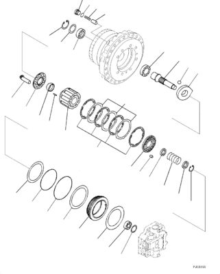 207-27-00260 708-8H-00320 برای بیل مکانیکی کوماتسو PC300-7 340NLC-7 350-7 Travel Assembly Final Drive Motor Travel Original