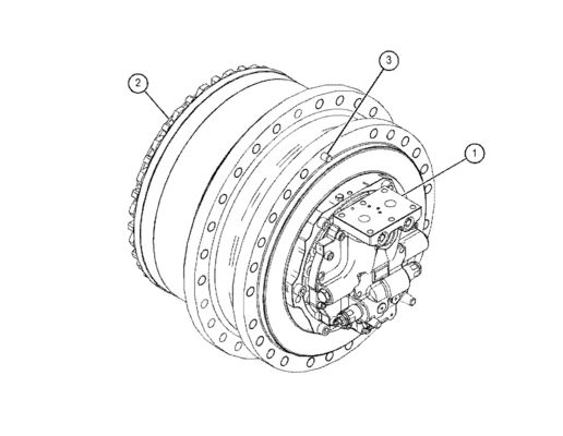 455-2770 155-9198 455-2772 455-2771 For CAT 390D 390F 385C بیل مکانیکی مسافرتی درایو نهایی موتور مسافرتی اصلی