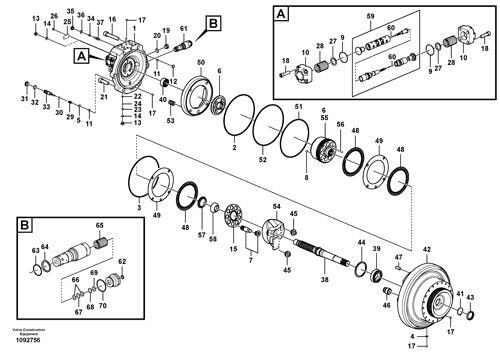 VOE14599921 VOE14599920 VOE14604840For Volvo Excavator EC300D 350D 380DTravel Assembly Final Drive Motor Travel Original