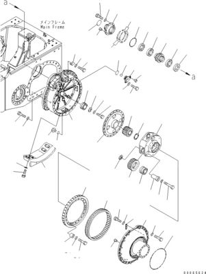 17A-27-00152 17A-27-00151 17A-27-00110 برای بولدوزر کاماتسو D155AX-6 مونتاژ سفر