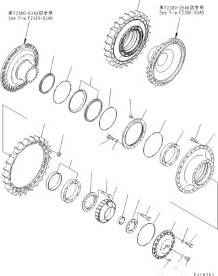 195-27-00841 195-27-00851 Excavator Final Drive برای بلدوزر کاماتسو D375A-8