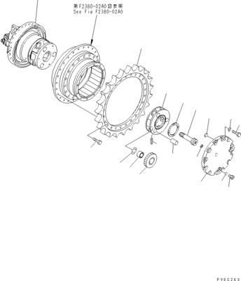 11Y-27-40101 11Y-27-40102 Excavator Final Drive برای بولدوزر کاماتسو D37EX-23 D37PX-23