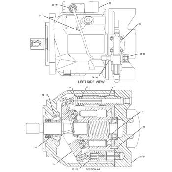 1480285 CA1480285 148-0285 برای CAT 517 TRACK SKIDDER پمپ اصلی هیدرولیک پمپ پیستون پمپ ASSY پمپ GP-PISTON بازار بازنشستگی کیفیت بالا اصلی