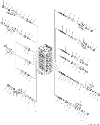 اصلی 723-57-17400 723-57-17401 7235717400 723-56-31510 برای Komatsu PW180-7K Excavator هیدرولیک کنترل اصلی شیر