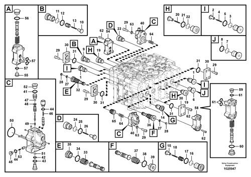 VOE14634178 VOE 14634178 برای VOLVO EC480D EC480DHR Excavator هیدرولیک کنترل اصلی شیر قطعات ماشین آلات ساخت و ساز بازرسی پس از فروش کیفیت بالا اصلی