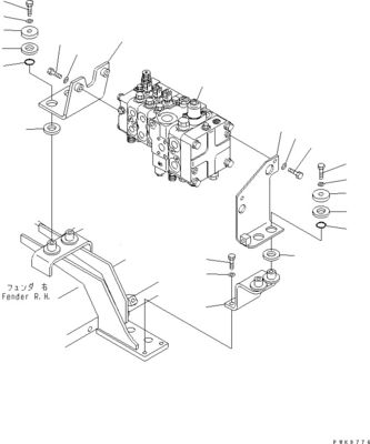 723-24-11100 723-23-00400 723-26-21750 7232602300 برای Komatsu D61EX-15E0 D61EX-15 D61PX-15E0 BULLDOZERS Hydraulic Main Control Hydraulic Main Control Valve Aftermarkion